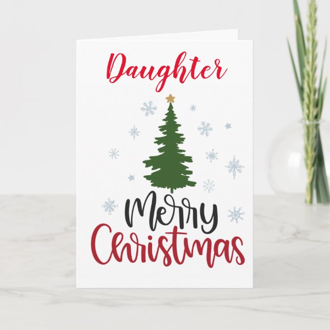 MEIN SCHÖNER DAUGHTER MACHT CHRISTMAS MERRIER KARTE (Vorderseite)