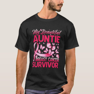 Mein schöner Tante Brustkrebs Überlebender Butterf T-Shirt