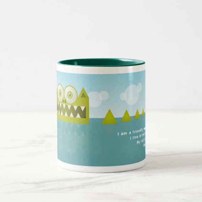 Mein Schwanz ist lang Zweifarbige Tasse (Mittel)