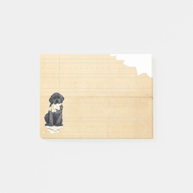 Mein schwarzer Labrador aß meine Hausaufgaben Post-it Klebezettel (Vorderseite)