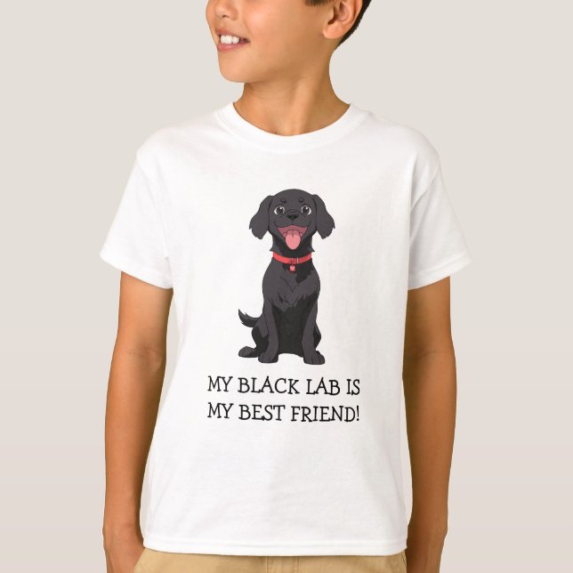 Mein schwarzes Labor ist mein bester Freund T-Shirt (Vorderseite)