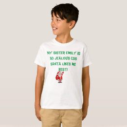 MEIN SCHWESTER IST JEALOUS SANTA WIE ICH BESTER T  T-Shirt