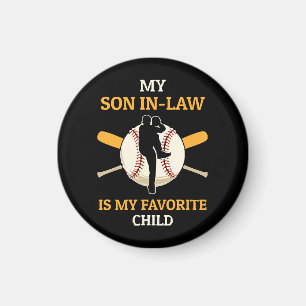 Mein Schwiegersohn ist mein Lieblingskind Baseball Magnet