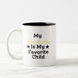 Mein Schwiegersohn ist mein Lieblingskind für Mutt Zweifarbige Tasse