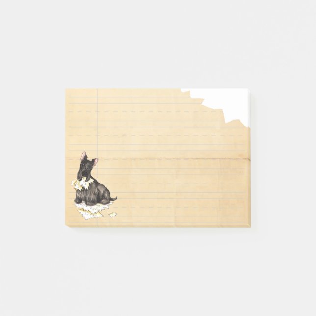 Mein Scottie aß meine Hausaufgaben Post-it Klebezettel (Vorderseite)