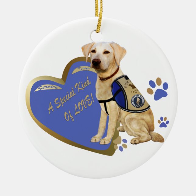 Mein Service-Hund eine spezielle Art Keramikornament (Vorne)