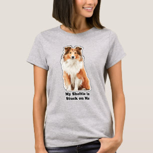 Mein Sheltie hängt an mir Süßer Hundeliebhaber T-Shirt