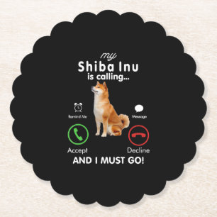 Mein shiba inu ruft Spaß Dog Gift Untersetzer
