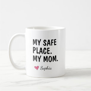 Mein sicherer Ort, meine Mama personalisiert Kaffeetasse