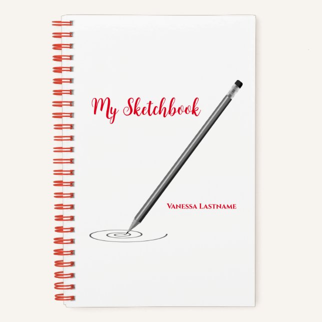 Mein Sketchbook mit Name Personalisierung Notizbuch (Vorderseite)