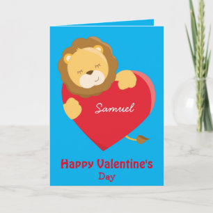 Mein Sohn am Valentinstag, schöner Löwe Karte