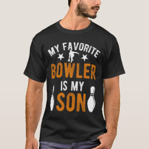 Mein Sohn Bowling Vater eines Bowler Vater Bowling T-Shirt