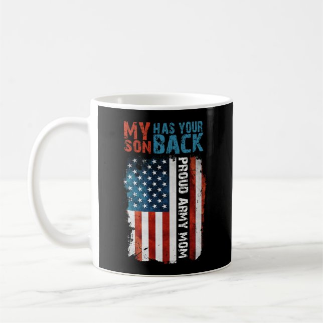 Mein Sohn hat Ihre Mama der hinteren, stolzen Arme Kaffeetasse (Links)