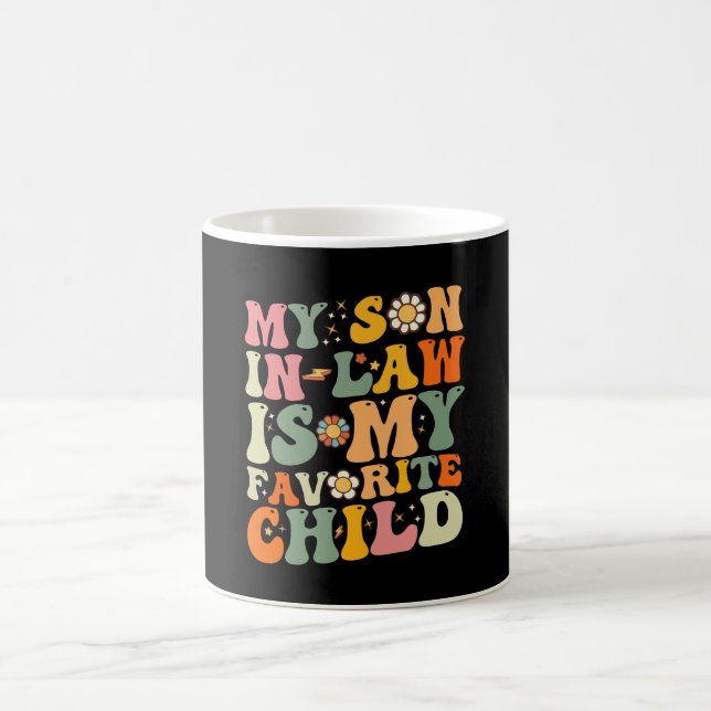 Mein Sohn im Jura ist mein Lieblingskind Retro Gro Kaffeetasse (Mittel)