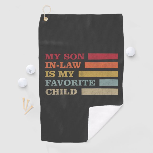 Mein Sohn im Jura ist meine Lieblingsfamilie für d Golfhandtuch (Insitu)