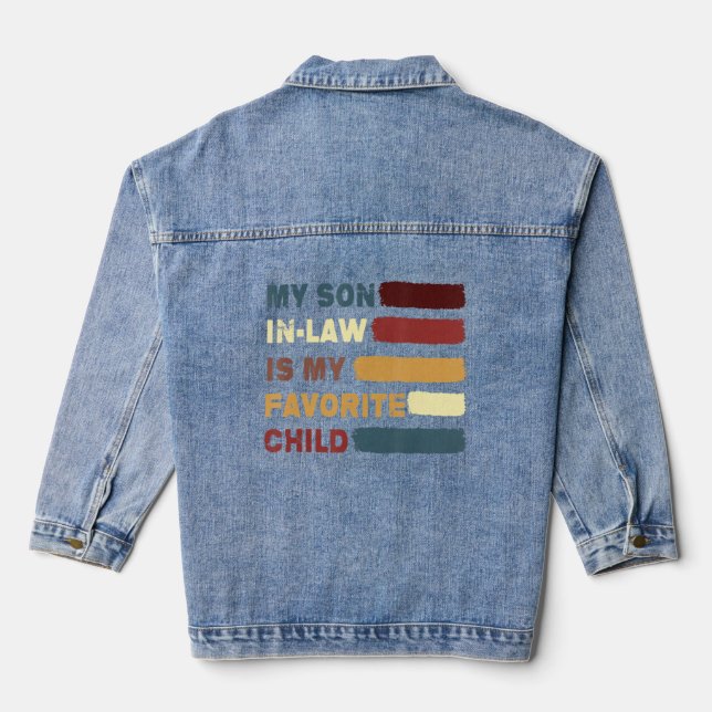 Mein Sohn im Jura ist meine liebste Kinderfreudfam Jeansjacke (Rückseite)