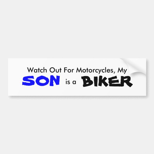 Mein Sohn ist Biker-Autoaufkleber Autoaufkleber (Vorne)