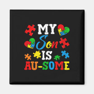 Mein Sohn ist ein Au-some Autismus Awareness Momth Magnet