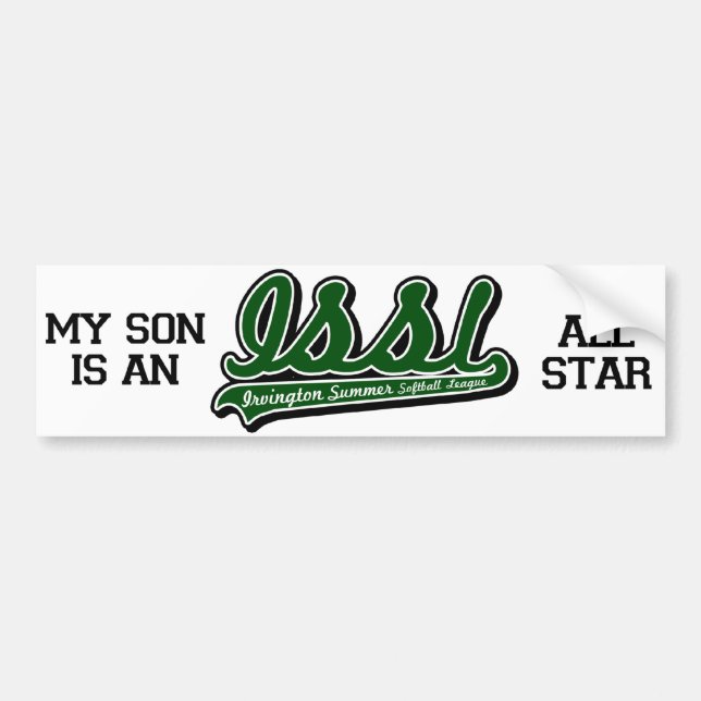 "Mein Sohn ist ein ISSL All Star " Autoaufkleber (Vorne)
