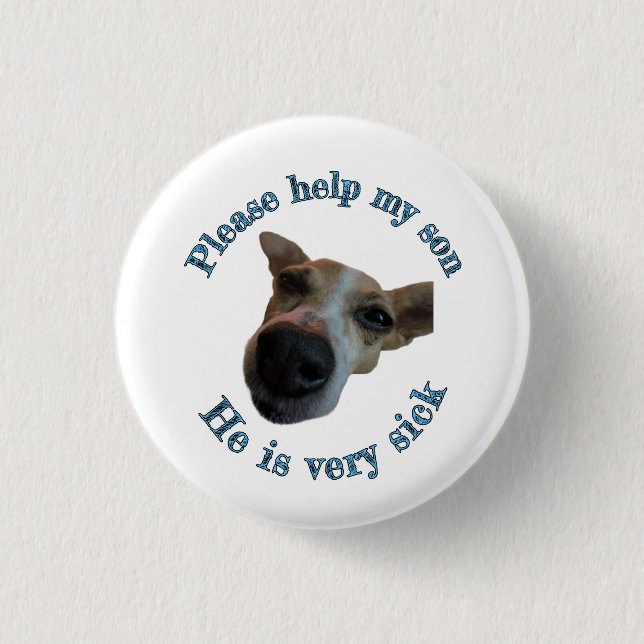 Mein Sohn ist hässlich Button (Vorderseite)