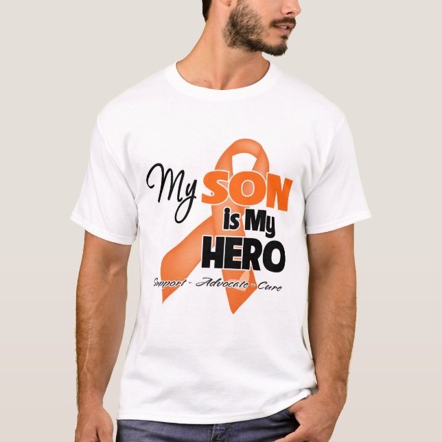 Mein Sohn ist mein Held - Leukämie T-Shirt (Vorderseite)