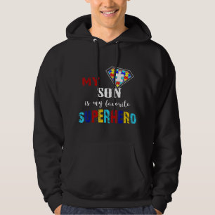 Mein Sohn ist mein Lieblingsheld Autismus Geschenk Hoodie