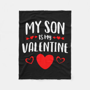 Mein Sohn ist mein Valentins-Shirt Mutter Vater Va Fleecedecke