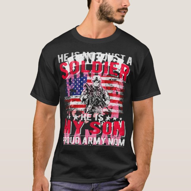 Mein Sohn ist Soldat der Mama der Helden der Proud T-Shirt (Vorderseite)