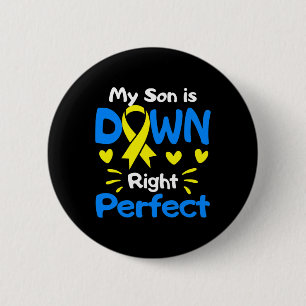 Mein Sohn ist unten perfekt unten Syndrom Awarene Button