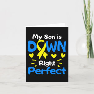 Mein Sohn ist unten perfekt unten Syndrom Awarene Karte