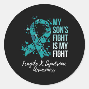 Mein Sohn kämpft gegen das Fragile-X-Syndrom Runder Aufkleber