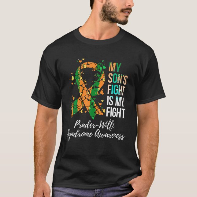 Mein Sohn kämpft gegen mein Prader Willi Syndrom A T-Shirt (Vorderseite)