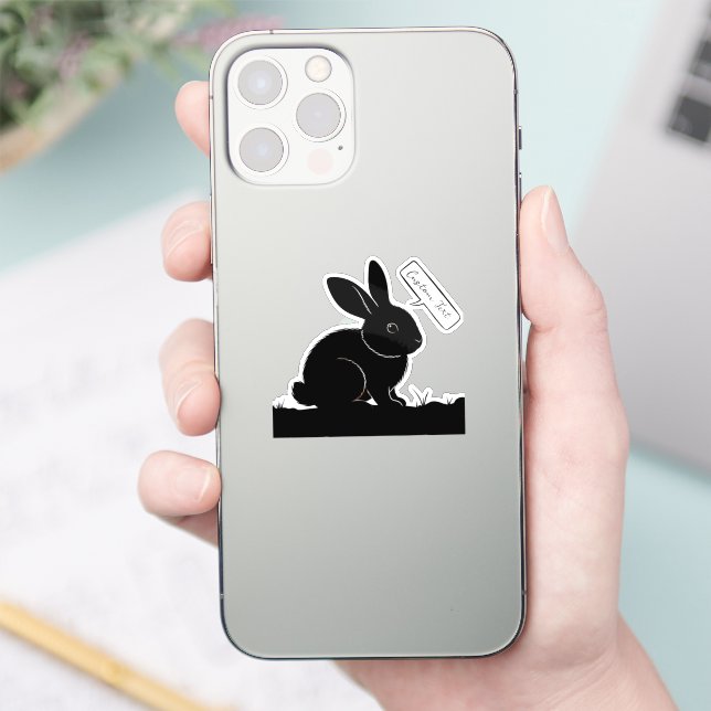 Mein Sonnensausspruch: Personalisierte Kaninchen-S Aufkleber (Telefon)