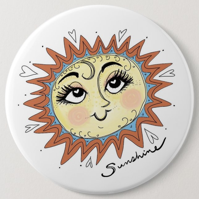 Mein Sonnenschein-Spaß-Illustration Button (Vorderseite)