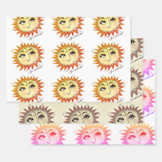 Mein Sonnenschutzmittel Illustration Sonnenschutzp Geschenkpapier Set