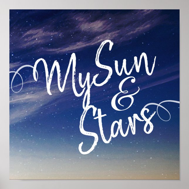 Mein Sonnenuntergang und mein Sternenstuhl Poster (Vorne)