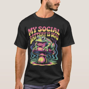 Mein sozialer Akku ist tot Lustiges Introvertierte T-Shirt