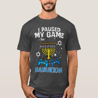 Mein Spiel pausierte Hanukkah Gamer Chanukah Gamin T-Shirt