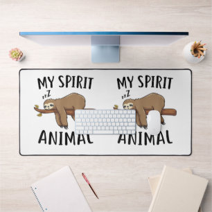 Mein Spirit Animal Funny Sloth-Geschenk Schreibtischunterlage