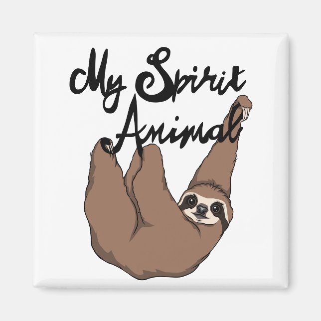 Mein Spirit Animal Niedlich Sloth Magnet (Vorne)