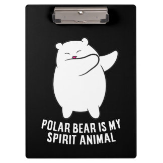 Mein Spirit Animal Polar Bär Niedlicher Polar Bär Klemmbrett
