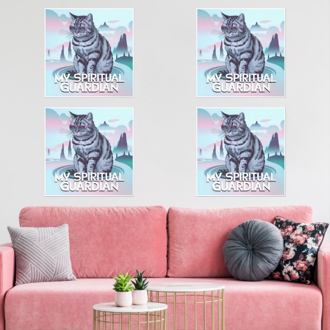 Mein spiritueller Wächter Kat Matte Posters Bilderwand Sets (Wohnzimmer)