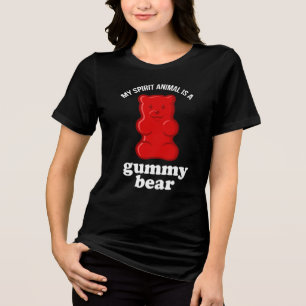 Mein spirituelles Tier ist ein Gummibär lustig Tri-Blend Shirt