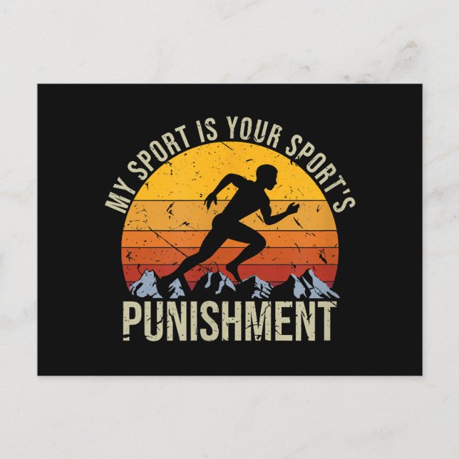 Mein Sport ist Ihr Sportstrafgleis Postkarte (Vorderseite)
