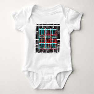 Mein Square Maze Design Baby Strampler