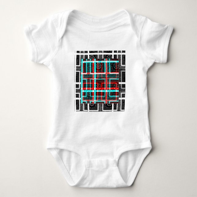 Mein Square Maze Design Baby Strampler (Vorderseite)