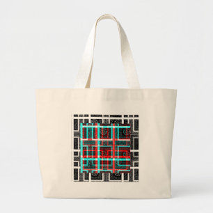 Mein Square Maze Design Jumbo Stoffbeutel