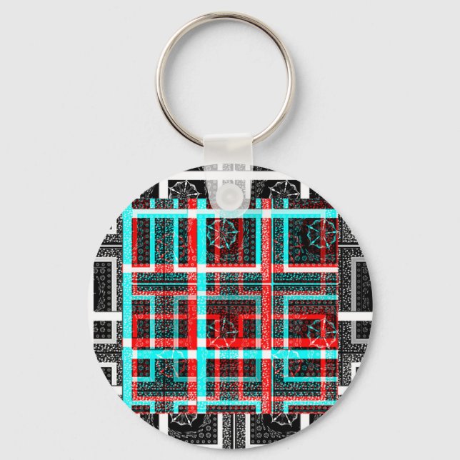 Mein Square Maze Design Schlüsselanhänger (Vorderseite)