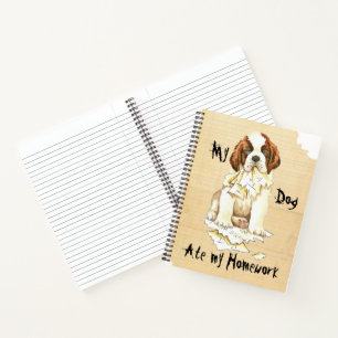 Mein St. Bernard Ate meine Hausaufgaben Notizbuch