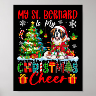 Mein St. Bernhard ist meine Weihnachtsfreude Lusti Poster